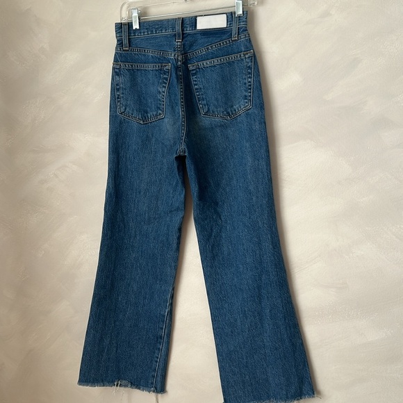 Re/done high rise Wide Leg Crop blue jeans size 26 - Picture 7 of 10